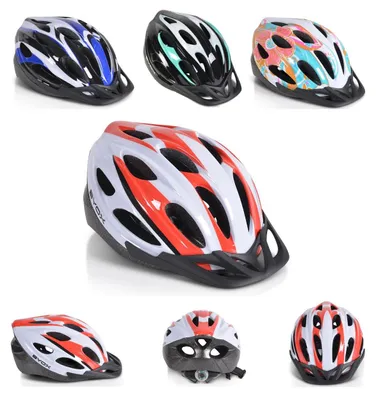 Produktbild von Byox Kinder Schutzhelm Y02 Größe L 58-62 cm, 17 Löcher, einstellbar, LED-Licht rot