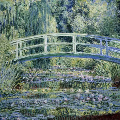 Immagine prodotto di Poster 20x20 cm Ninfee e ponte giapponese, Monet Vintage