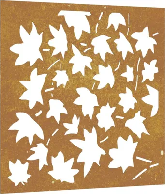 Obrázok produktu pre vidaXL Záhradná dekorácia na stenu 55x55 cm Corten Steel Maple Leaf Design