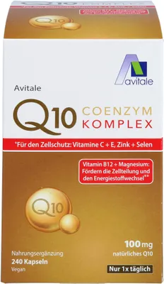 Produktbild von Coenzym Q10 100 mg Kapseln+Vitamine+Mineralstoffe 240 St