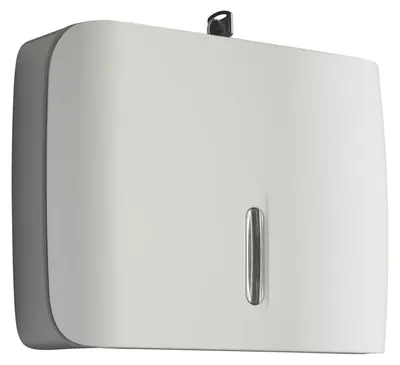 Produktbild von Papierhandtuchspender aus ABS, weiß, mit Sicherheitsschlüssel, 20,8x28x9,2 cm, für Bad, Prestige