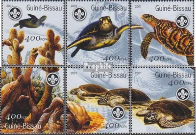 Produktbild von Briefmarken Guinea-Bissau 2001 Mi 1584-1589 (kompl.Ausg.) postfrisch Schildkröten
