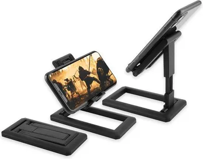 Immagine prodotto di Portaoggetti da scrivania pieghevole per smartphone e tablet, nero