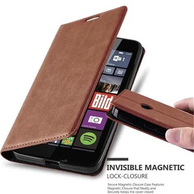 Immagine prodotto di Cadorabo cover per Nokia Lumia 640 cover protettiva in marrone custodia per cellulare cover chiusura magnetica