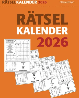 Produktbild von Rätselkalender 2026. Der beliebte Abreißkalender für alle Rätselfreunde