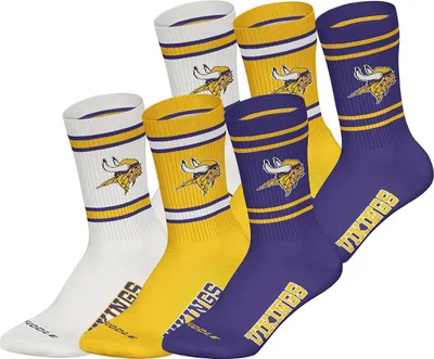 Produktbild von Huddle Uni Freizeitsocken Minnesota Vikings Crew 6-Pack pur-wht-yel - Größe 43-46