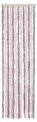 Produktbild von vidaXL Fliegenvorhang Silbergrau und Rosa 56x200 cm Chenille