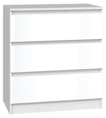 Obrázok produktu pre Topeshop M3 BIEL POŁYSK, Biela, 3 zásuvka/zásuviek, Drevotrieskové dosky, Jednofarebné, Moderné, Drevotrieskové dosky