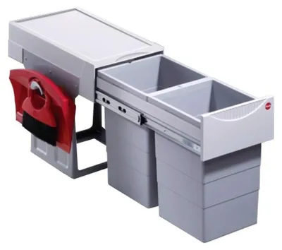 Image de Collecteur de déchets Hailo 3666801 plus TA Swing Tandem 2x 15 litres
