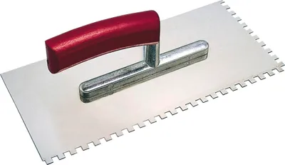 Produktbild von Kaufmann Glättkelle 280x130mm - Zahnspachtel 10x10mm zweiseitig, Metall rostfrei