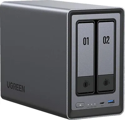 Immagine prodotto di UGREEN NASync DXP2800, sistema NAS a 2 alloggiamenti, capacità 16TB, incluso 2 unità HDD Toshiba N300 da 8TB