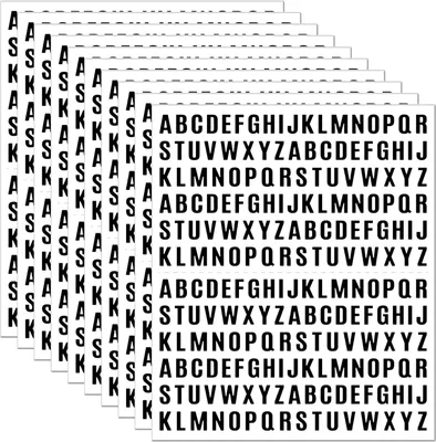Productafbeelding van Zelfklevende letterstickers, 2080 stuks, 13 mm, zwart, voor knutselprojecten