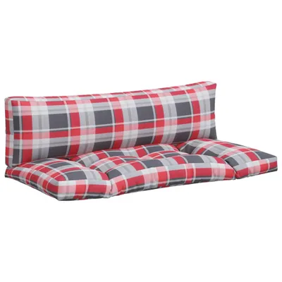 Immagine prodotto di vidaXL Cuscino Pallet 2 pz. Tessuto a quadri rossi