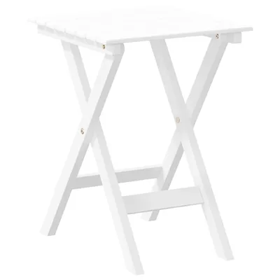 Immagine prodotto di Tavolino Laterale Pieghevole Bianco in Legno Massello di Pioppo