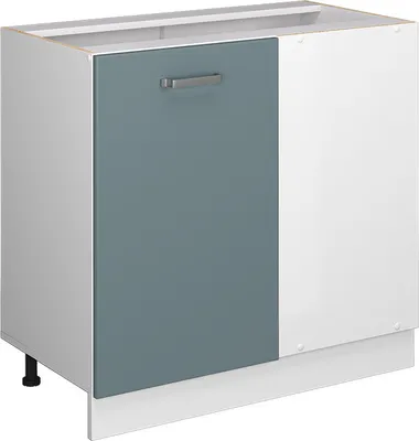 Produktbild von Eckunterschrank Vicco R-Line Blau-Grau 86 cm ohne Arbeitsplatte, Model 41155