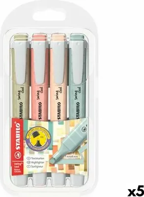 Produktbild von Fluoreszenzmarker-Set Stabilo SWING COOL NATURECOLORS Bunt 4 Stücke (5 Stück)