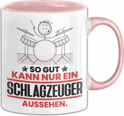Produktbild von Schlagzeuger Geschenk Tasse So Gut Kann Nur Ein Schlagzeuger Aussehen Geschenkidee Kaffee-Becher (Rosa)