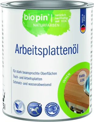 Produktbild von Biopin Naturfarben Arbeitsplattenhartöl 750 ml farblos