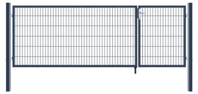 Produktbild von Doppelflügel Gartentor ADITUS, Farbe:Anthrazit, Höhe:120 x 350 cm