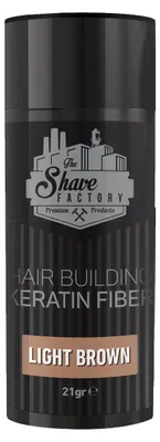 Produktbild von The Shave Factory Hair Building Keratin Fiber 21g Light Brown