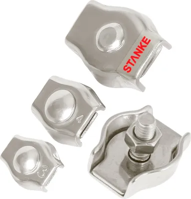 Produktbild von Seilwerk STANKE 10x Simplex Klemme aus Edelstahl Inox Größe 3 für 3 mm Drahtseile Rostfrei