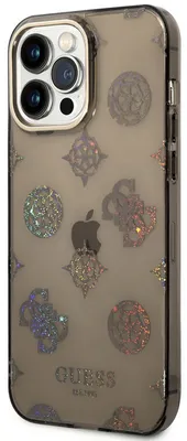 Image de Kryt na Apple iPhone 14 Pro Max Guess Peony Glitter GUHCP14XHTPPTK čierne