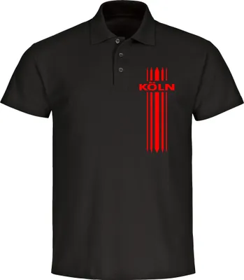 Produktbild von multifanshop Poloshirt - Köln - Streifen, schwarz, Größe XL