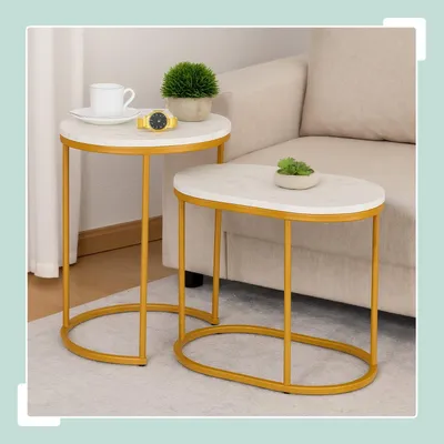 Produktbild von Satztische in Marmoroptik - 2er-Set, Wohnzimmer