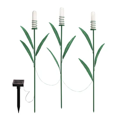 Obrázok produktu pre LED Solárna Lampa Trstinová (Studená Biela, Kov/Plast, 3 ks)