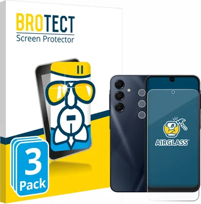 Product packaging for screen protectors, showing a cartoon character, a phone, and the screen protector itself.