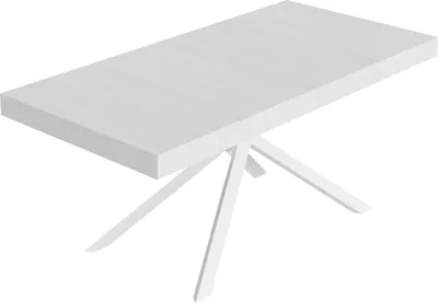 Immagine prodotto di Tavolo allungabile 200/460x90 cm Niket bianco frassino gambe bianche