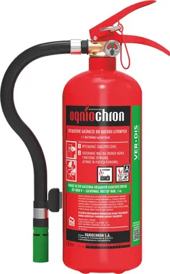 Immagine prodotto di estintore ad acqua da 2 kg per l'estinzione di incendi del gruppo A, serbatoio resistente ai raggi UV OVER-DIS2X