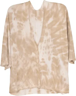 Produktbild von styleBREAKER Damen Feinstrick Kimono Cardigan Batik, Beige