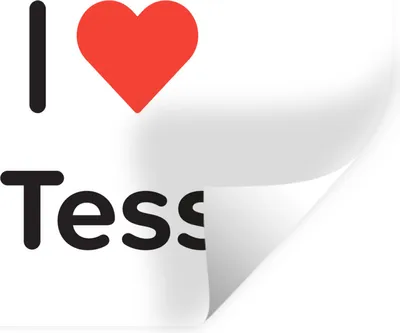 Produktbild von MuchoWow® Wandtattoo Wandsticker Wandaufkleber Ich liebe - Tess - Mädchen 80x60 cm Selbstklebend und Repositionierbar - Faltenfrei