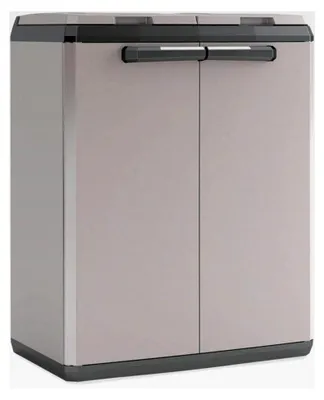 Produktbild von Müllbox aus Kunststoff für 2 x 110-Liter-Müllsäcke, BxTxH 680x390x850 mm
