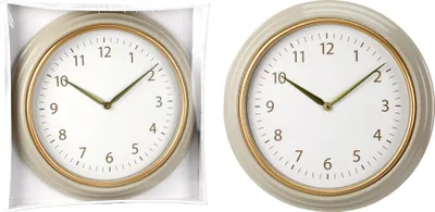 Produktbild von Klassische Wanduhr 50 cm Durchmesser, Weißgold, arabische Ziffern