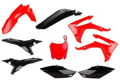 Image de 11 kits de carénage POLISPORT rouge/noir pour Honda CRF