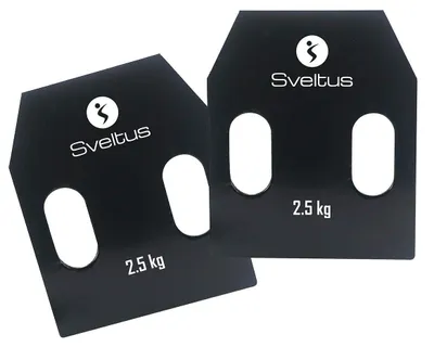 Productafbeelding van Stalen Plaat met Handgrepen, 2,5 kg x 2
