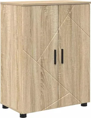 Zdjęcie produktu dla Szafka łazienkowa z półkami vidaXL, dąb Sonoma, 60 x 35 x 80 cm