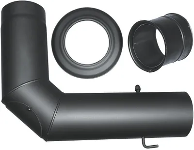 Produktbild von BERTRAMS Sada na pripojenie komína Ø130 mm čierna 3 kusy