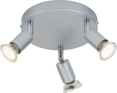 Produktbild von LED Spotleuchte Deckenleuchte 3xGU10 9W schwenkbar Metall Titan Ø16cm Briloner