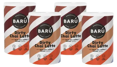 Produktbild von BARÚ Dirty Chai Latte - Instant-Teepulver - 4 x 250 g - 64 Portionen