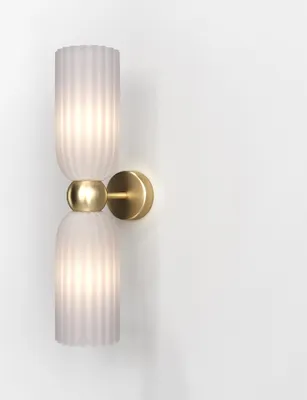 Produktbild von Maytoni Antic Moderne Wandlampe, Gold, Glas, 2x E14, dimmbar, 40W, 43.5cm