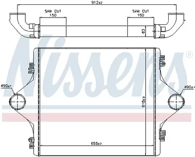 Produktbild von NISSENS 96977 Ladeluftkühler LLK für MAN E 2000 Turbo Intercooler