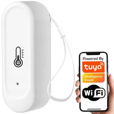 Produktbild von Tuya Temperatur- und Feuchtigkeitssensor Weiß Outdoor IP65 WiFi