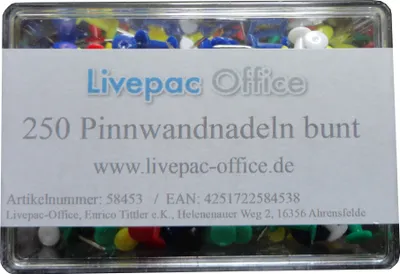 Produktbild von 250 Pinnwandnadeln bunt
