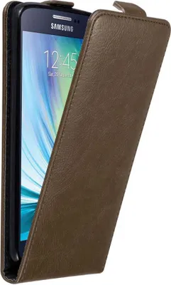 Produktbild von Cadorabo Hülle für Samsung Galaxy A5 2015 Schutz Hülle in Braun Flip Etui Handyhülle Case Cover