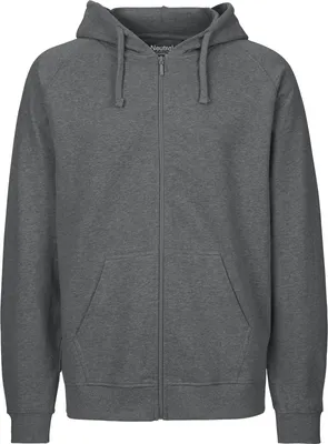 Produktbild von Neutral - Fairtrade - Mens Zip Hoodie - Dark Heather - L