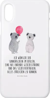 Produktbild von Mr. & Mrs. Panda Iphone 10 Handyhülle Koala Luftballon - Weiß - Geschenk, Party, Geburtstag, X, Handy, Handycover, Cover
