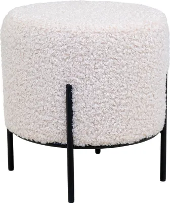 Produktbild von House Collection Pouf Ø 35,5 cm Morten Weiß Teddy